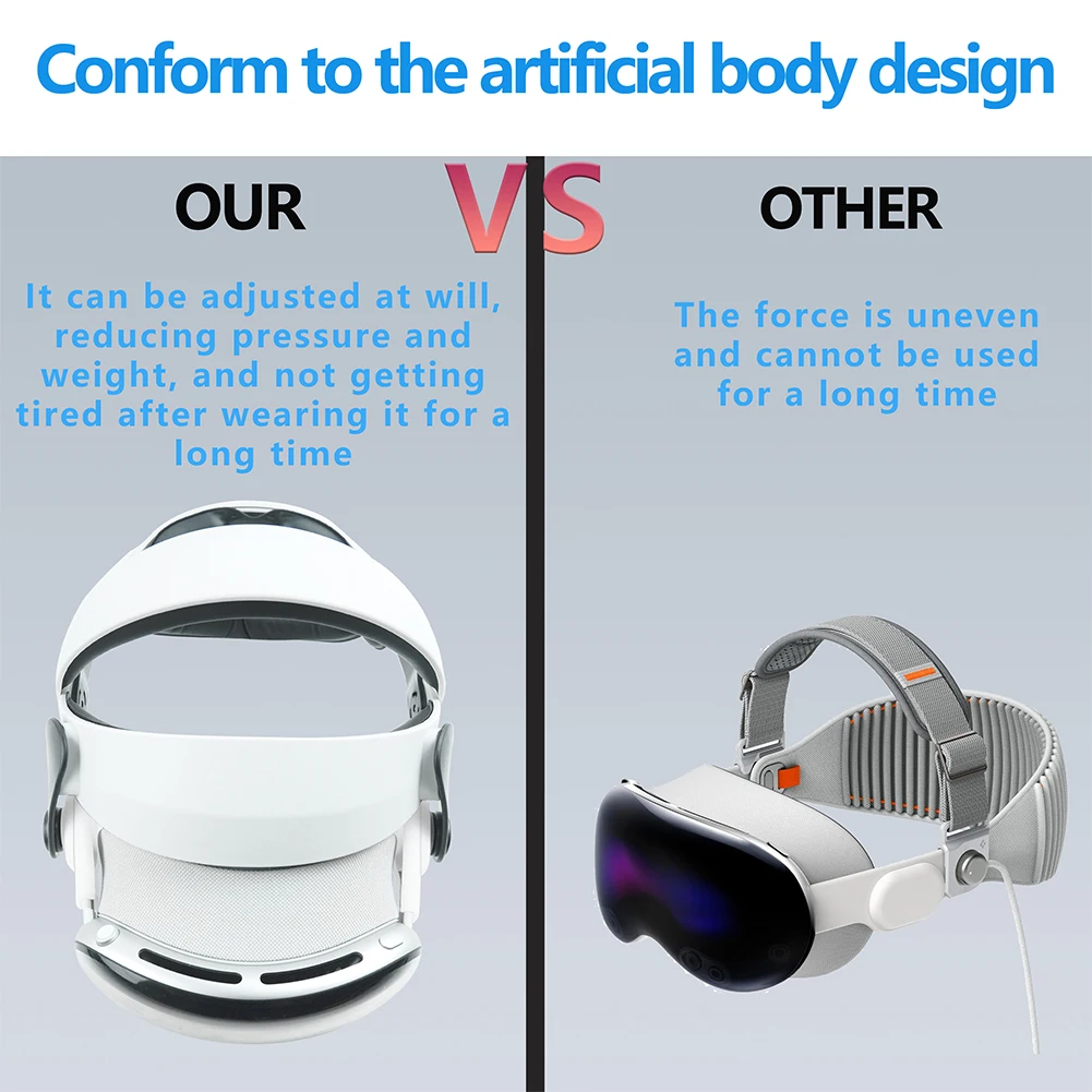 Adjustable Head Strap For Apple Vision Pro Head Strap Improve Wearing Comfortable Headwear For Apple Vision Pro Accessories