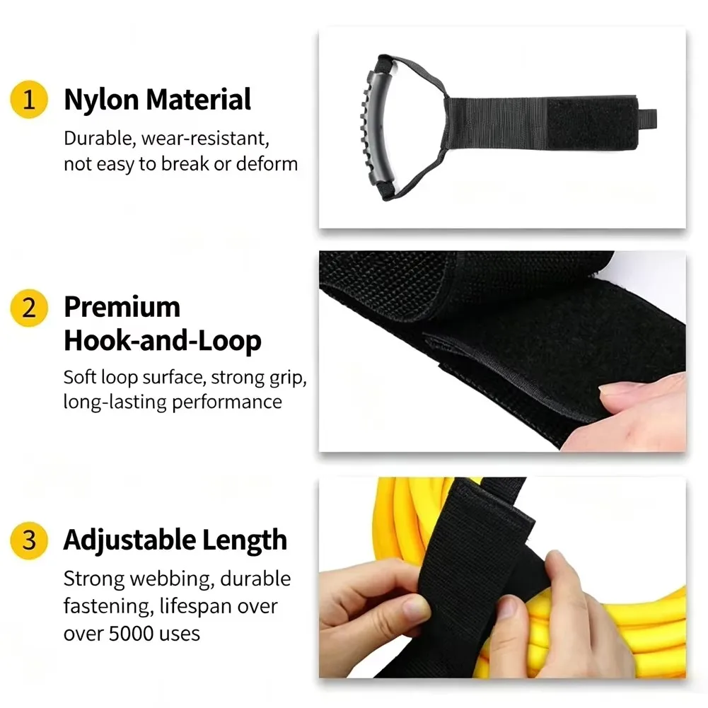 Portable Cable Organizer with Handle Heavy Duty Extension Cord Storage Strap Holder for Caravan Rv Truck Boat Marine Cords Ropes