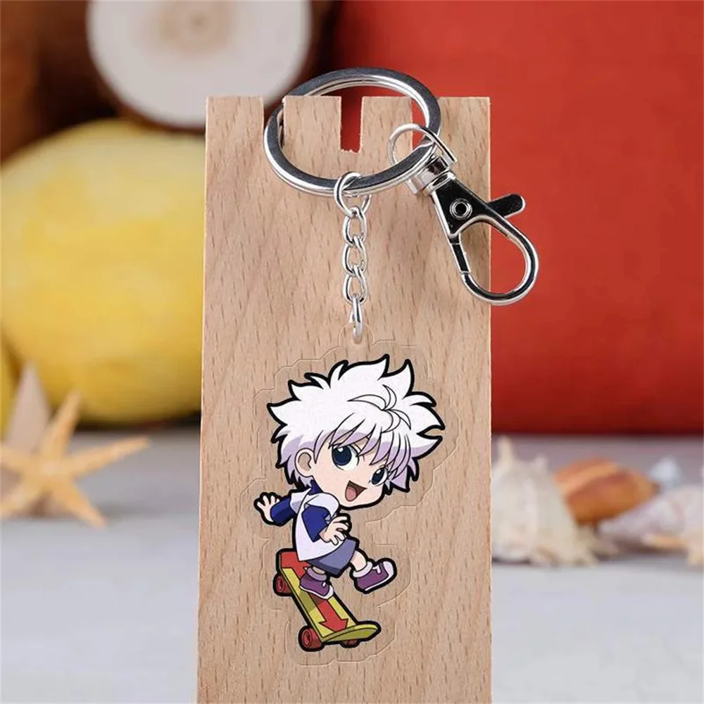 6cm Hunter x Hunter GON FREECSS Cartoon Keychains Killua Zoldyck Pendants Kurapika Keyrings Hisoka Bag Accessories