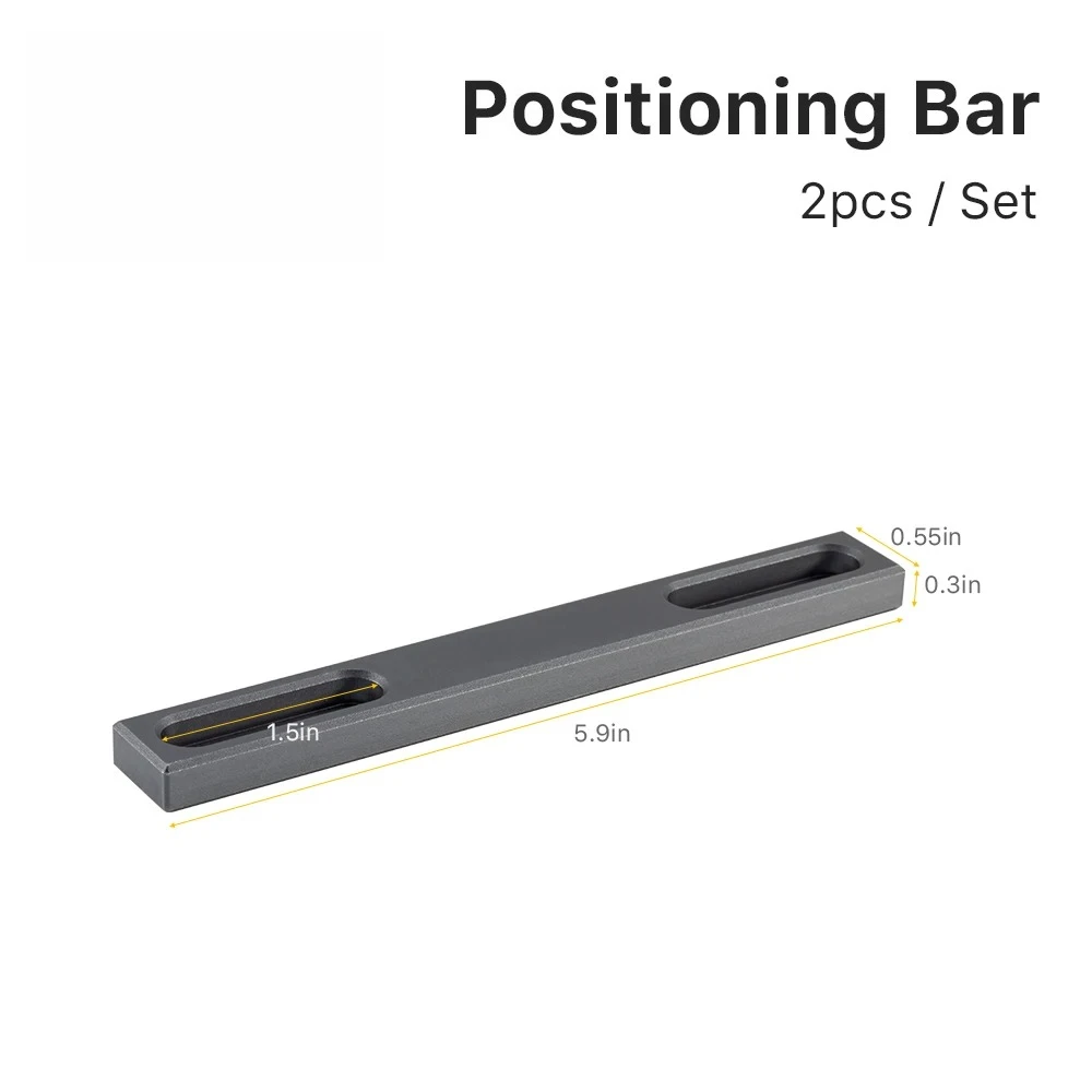 QDHWOEL Positioning Bar 150x19x9mm 2pcs With 4pcs Positioning Screws For DIY Fiber CO2 Marking Engraving Machine Worktable