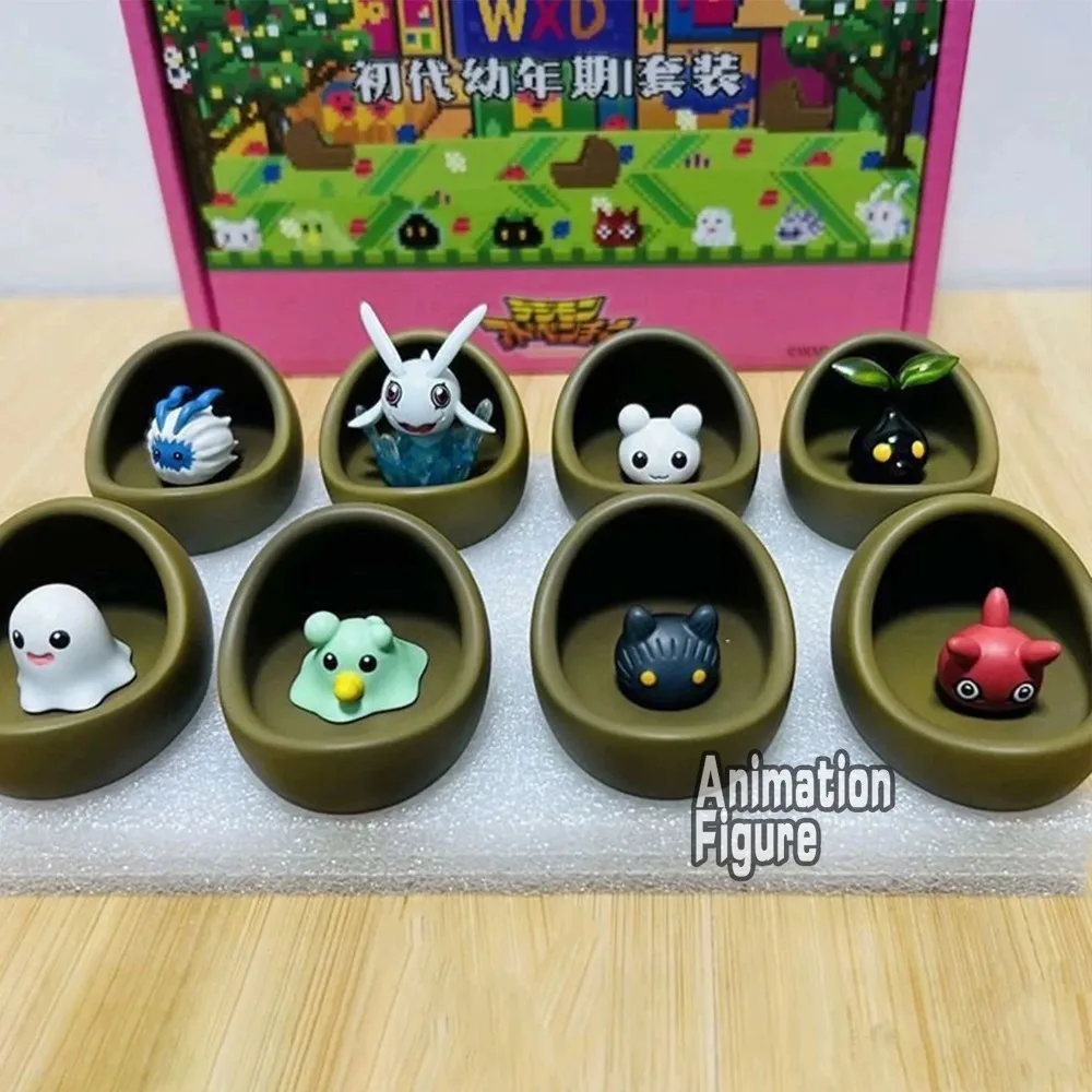 Figura de aventura de Digimon de Anime de 2-3cm, figuras de acción de Botamon Punimon Pichimon, colección de estatuas de Pvc, modelo de juguete, regalos