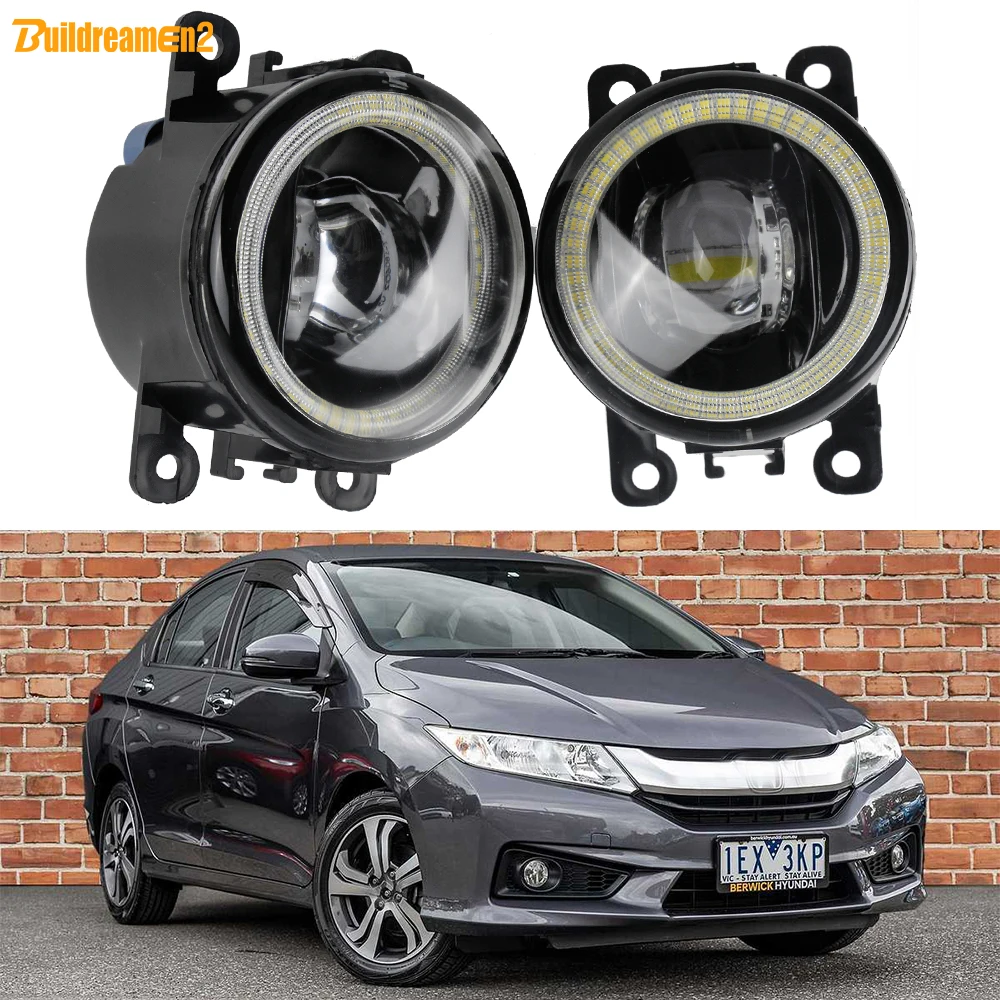 

2 X 30W Car LED Lens Fog Light Styling Angel Eye DRL Daylight H11 For Honda City Grace Ballade 2014 2015 2016 2017 2018