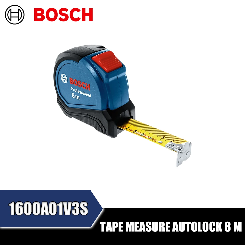 BOSCH 1600A01V3S Tape Measure Autolock 8m Measuring Tools