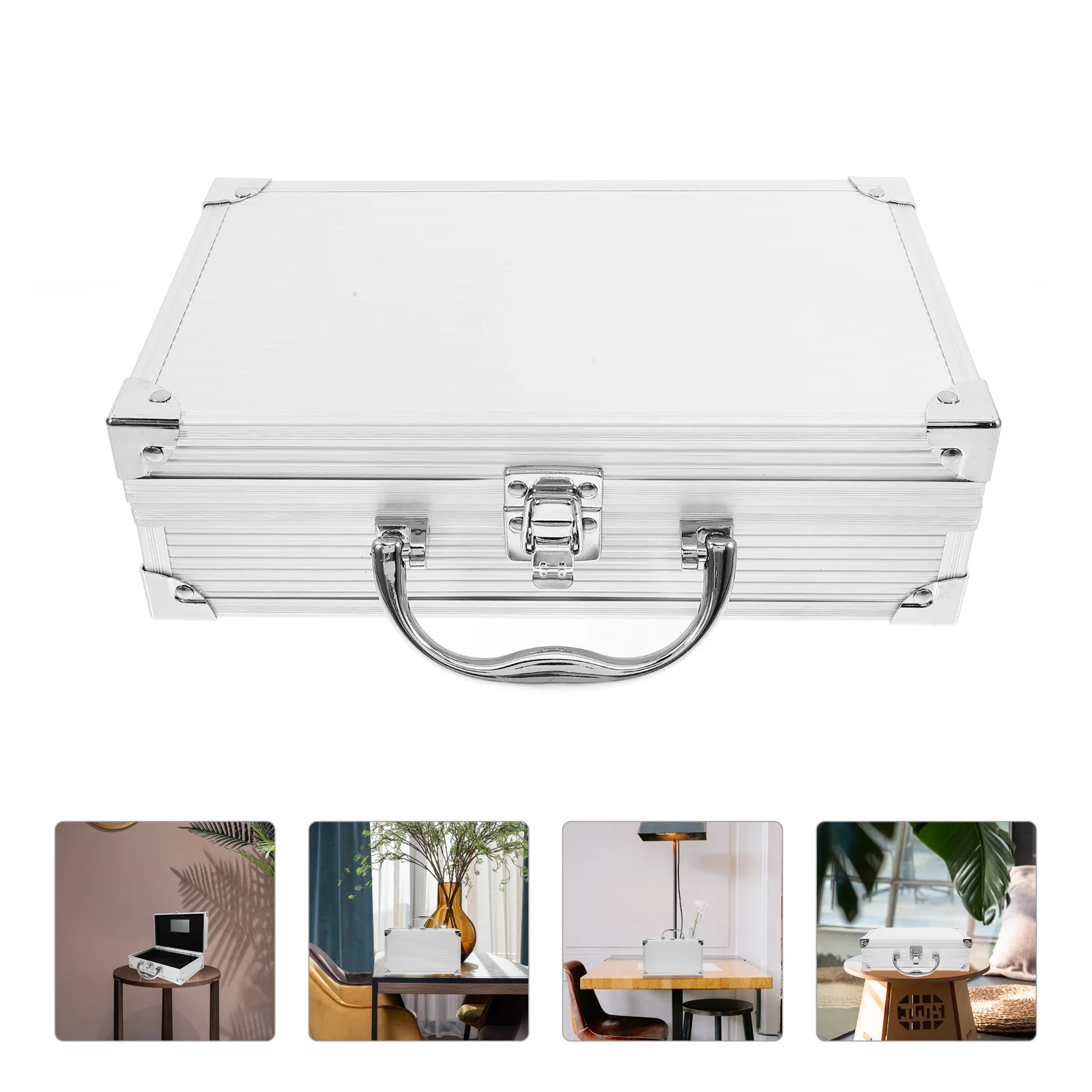 Aluminium Alloy Toolbox Lockable Portable Tools Case Multi-Functional Storage Organizer Carrying Box Aluminum Alloy Toolbox