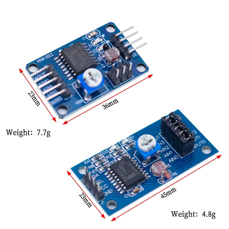 LIZAO PCF8591 AD / DA Conversion of to Digital /Digital-to- Converter Module Temperature Illumination