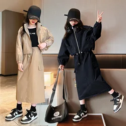 Spring Autumn Teen Girls Clothing Sets Child 2024 New Fashion Zipper Coats + Pants 2Pcs Outfits Kids Tracksuit 6 8 10 12 14 Year