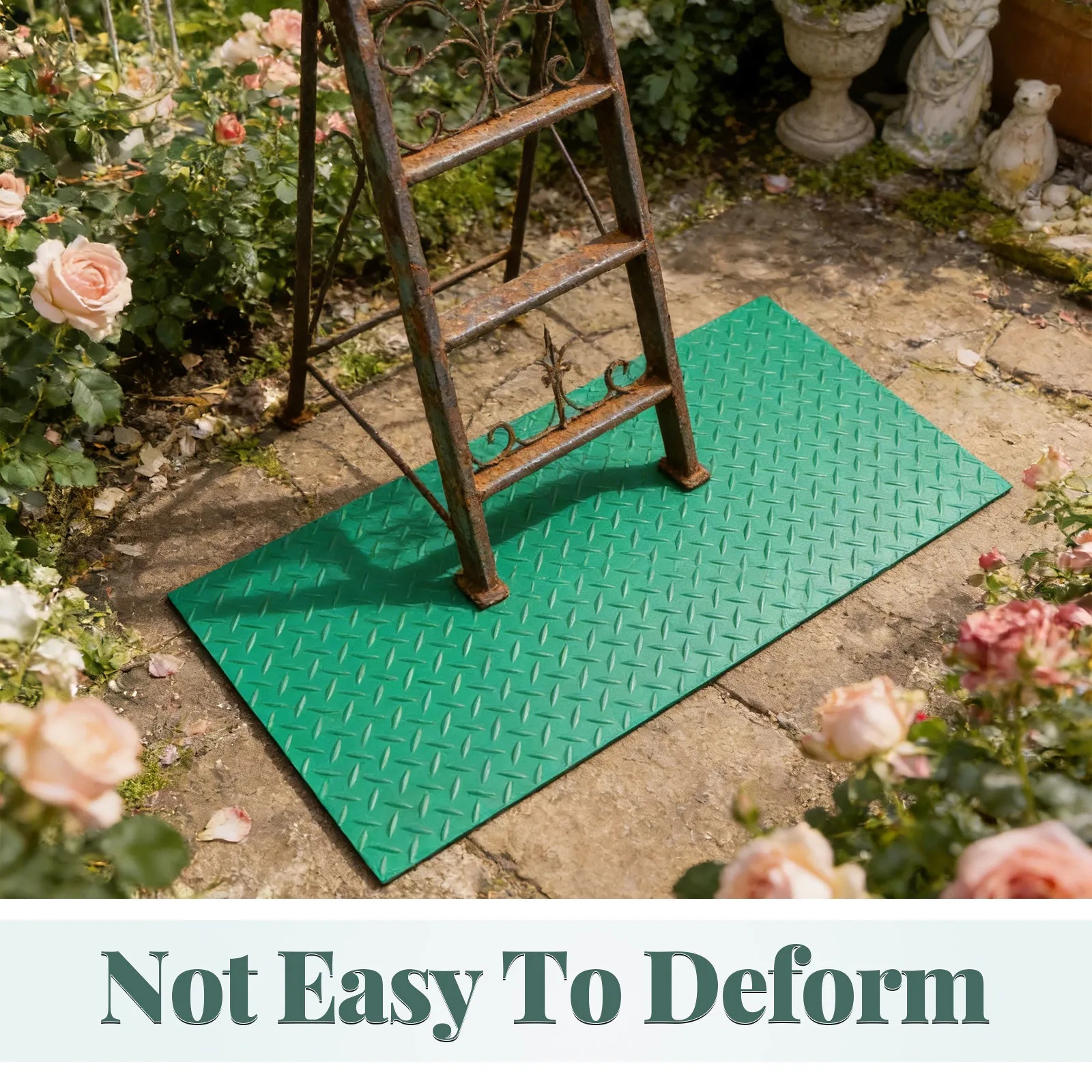 Heavy-Duty Plastic Ladder Stop Mat Anti-Slip Shock-Absorbing Floor Protector for Indoor Outdoor Tile Hardwood Grass