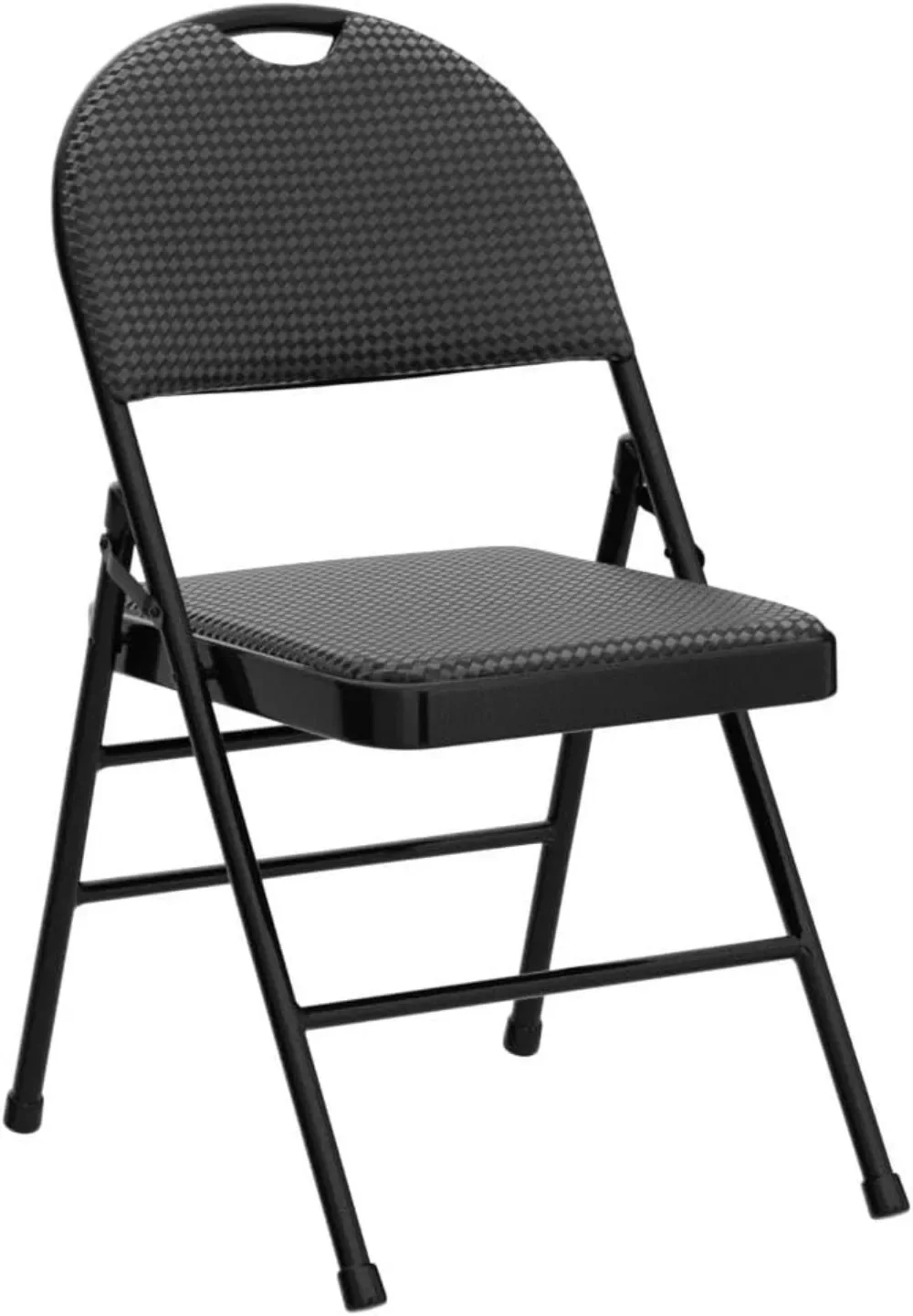 COSCO Commercial XL Comfort Fabric Padded Metal Folding Chair with Contoured Seat Back, 300 lb. Weight Rating, Triple Braced