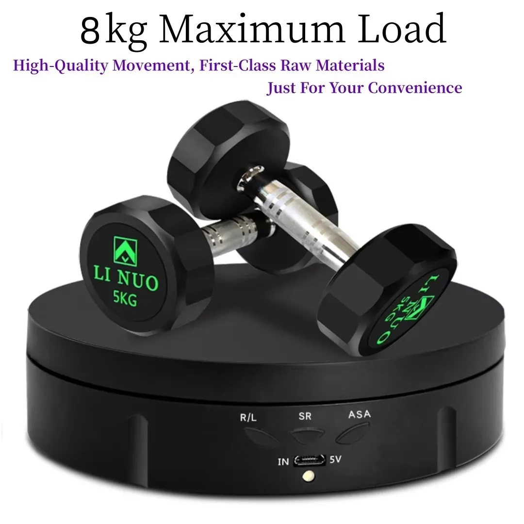 146mm Display Turntable Stand Jewelry Model Toy Electric Rotating Table Electric 360°Panoramic Rotating Display Sta