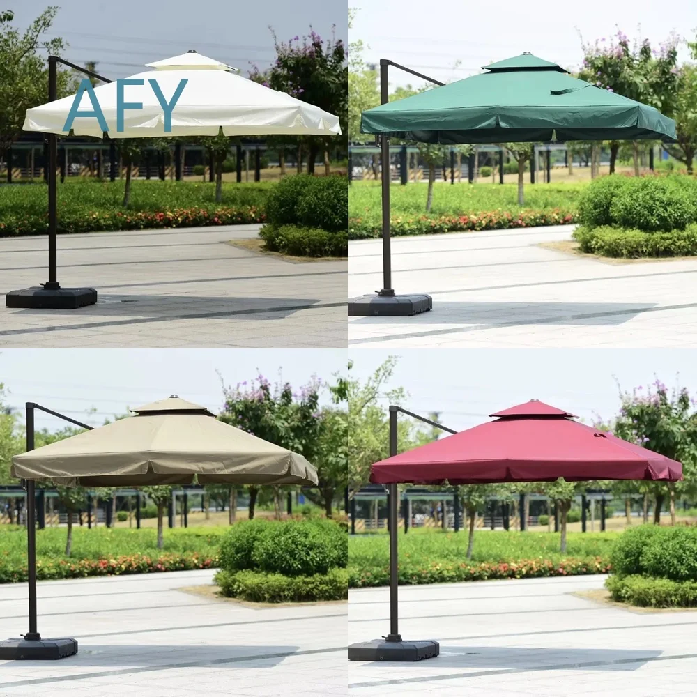 Outdoor Garden Umbrella for Patio Deck Yard Poolside Beach Resort for Restaurant Cafe Tropical Pagoda Sun Shade Parasol Base