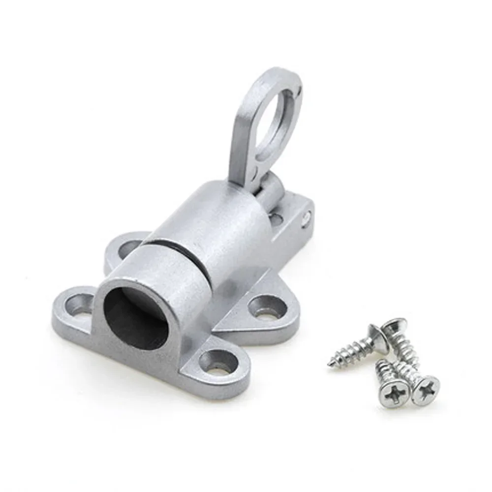 Aluminum Alloy Security Automatic Gate Lock Spring Bounce Door Bolt Latch Gate Latch Lock Grey Aluminum Latch Lock