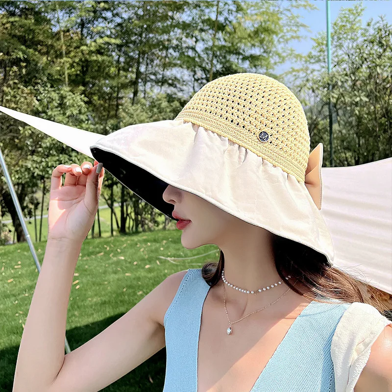 

Free Shipping Summer Hat Female Large Eaves Cap Anti-UV Sun Shade Sun Fisherman Fashion Hat Travel Sports Cap Travel Cap