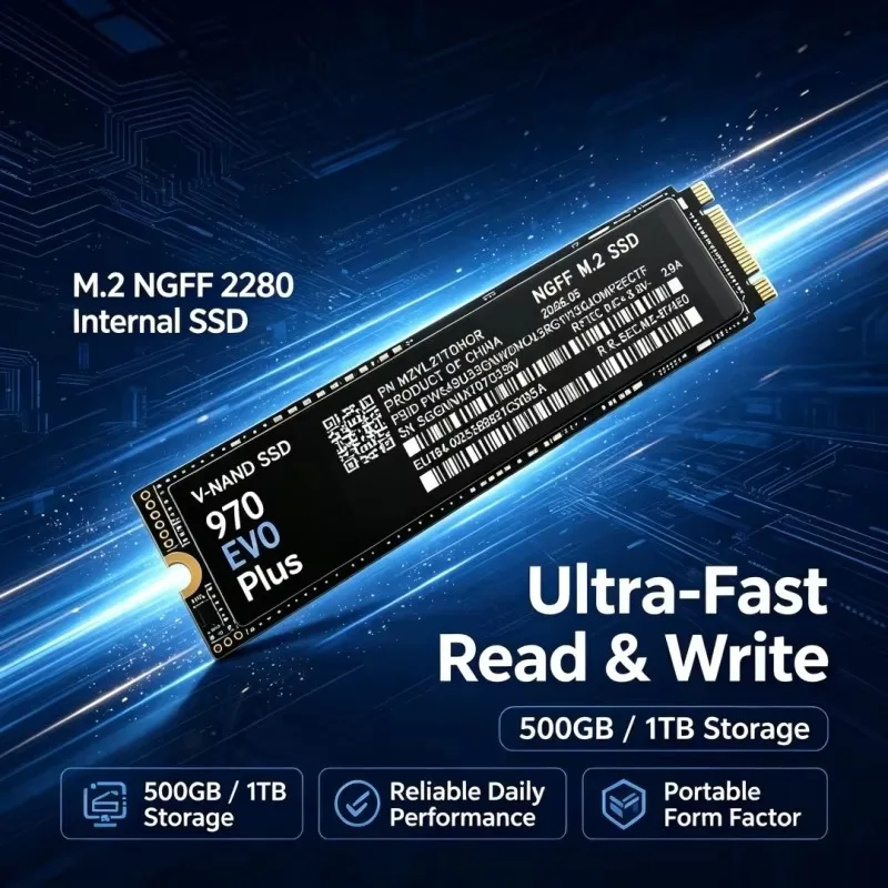 970 EVO Plus M.2 NGFF SSD  TLC 3D NAND 2280 Internal Solid State Drive 1TB 2TB 4TB For Gaming Desktop Laptop PC Storage