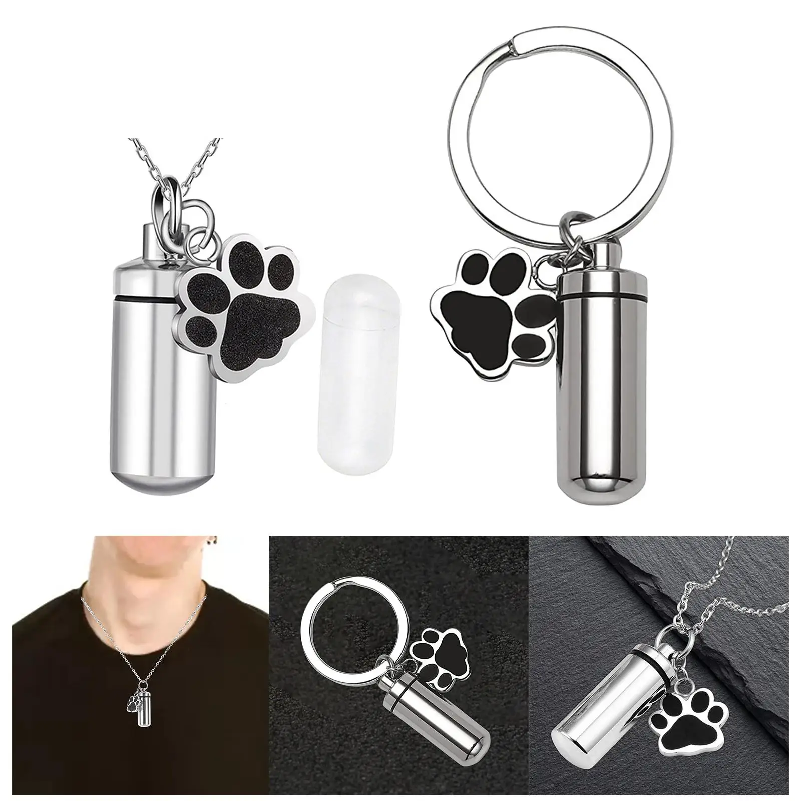 Pet Urn Pet Supplies Memories Cremation Urn Peace and Comfort with A Paw Pendant