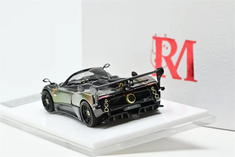 

Модель автомобиля Rhino 1:64 Zonda 760 Pagani MY Chrome Chameleon, литая под давлением, миниатюрная, подарочная