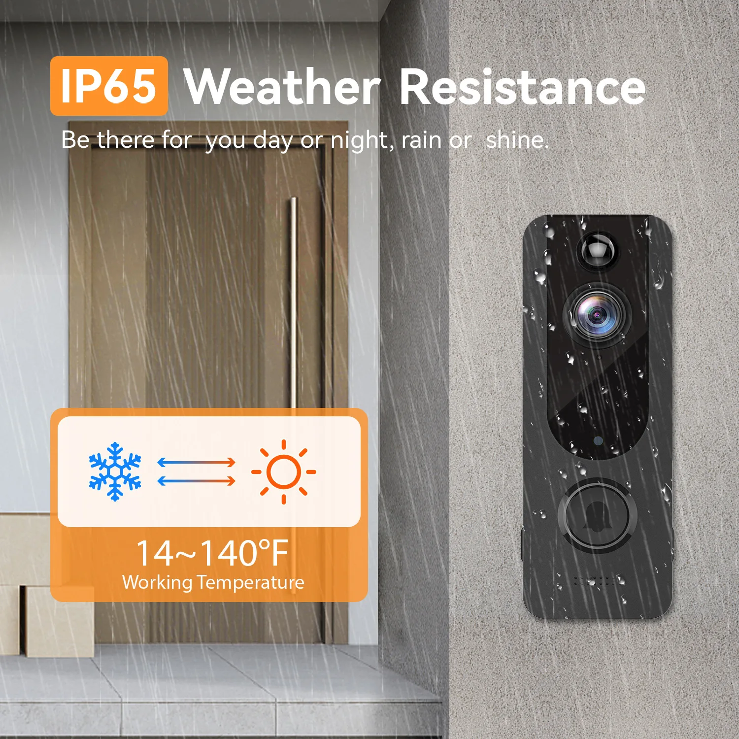 Aiwit app im Freien drahtlose türklingel smart home wifi türklingel kamera intercom hd nachtsicht pir ip65 sicherheits schutz