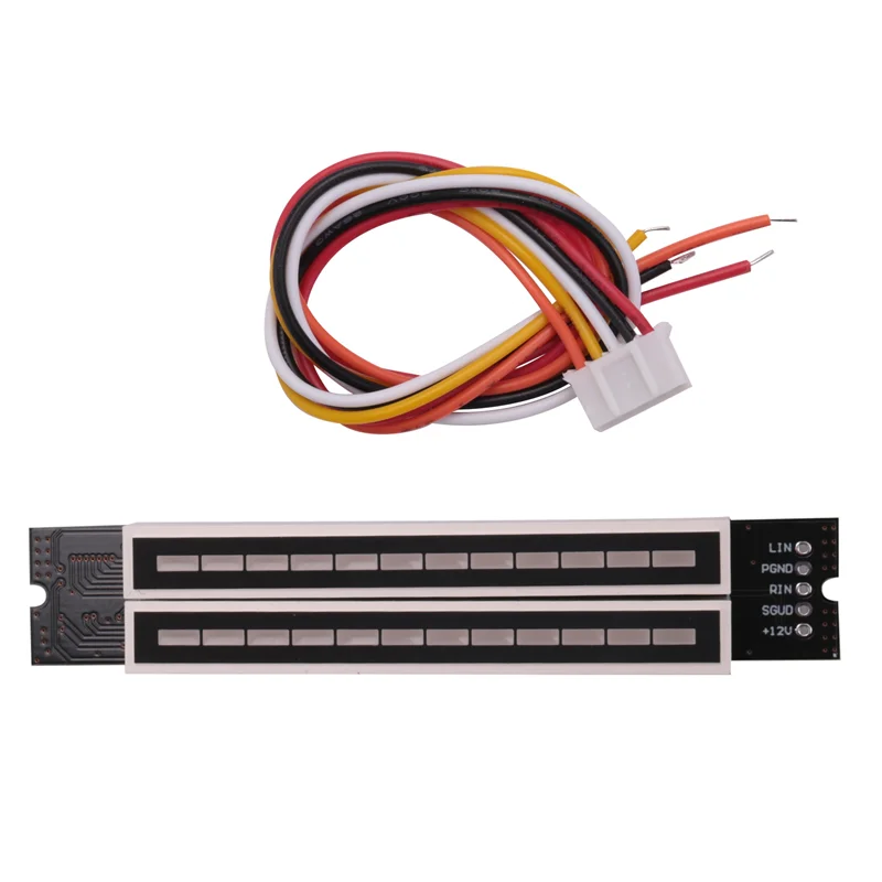 แผงวงจรเครื่องขยายเสียงสเตอริโอขนาดเล็กแบบคู่12ระดับบอร์ดปรับความเร็วแสงได้พร้อมโหมด AGC ชุด DIY