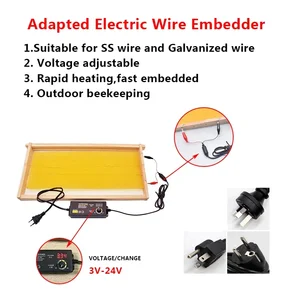 شاشة رقمية درجة حرارة قابلة للتعديل تربية النحل التدفئة الكهربائية تضمين الإطار سلك جزءا لا يتجزأ من شمع العسل أساس المثبت أفضل 8 آلات تربية النحل للمبيعات - رقم 4