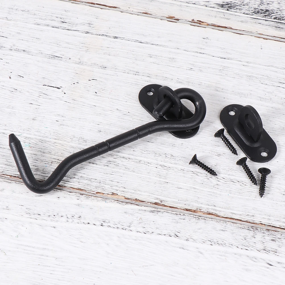 

4pcs Stainless Steel Window Heavy Duty Door Latch Lock Eye Catch Barn Gate Cabin Swivel Hook Rustproof Durable Metal Hook With