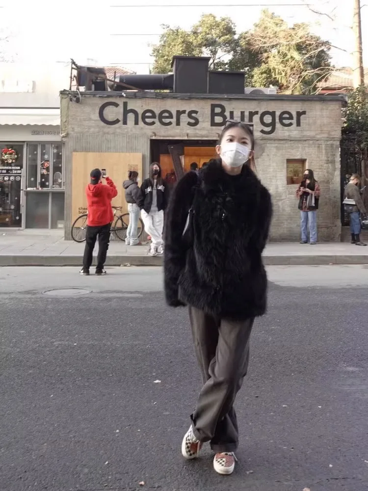 Faux Fur Coat Long Coats Womens Warm Down Chilly Women Ins Cotton Fashionable Grandma S Comfortable Hollow Sweet Classic Leisure