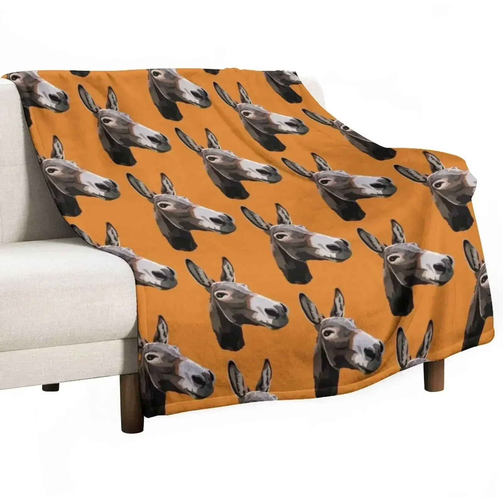 D is for Donkey Throw Blanket Lightweight Warm Blanket for Travel Camping