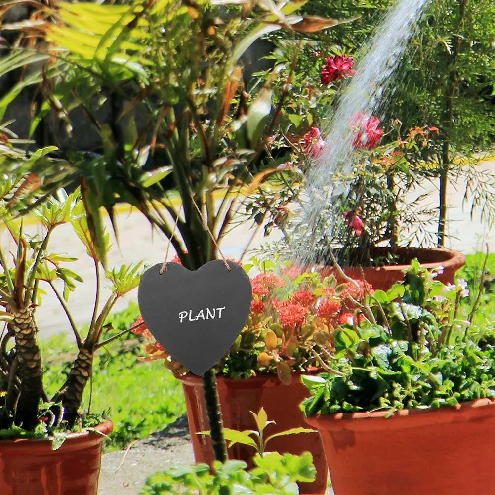 

Heart Shape Plant Marker Reusable Nursery Tags Weatherproof Garden Stake Label for Potted Plants Garden Signs Black Double