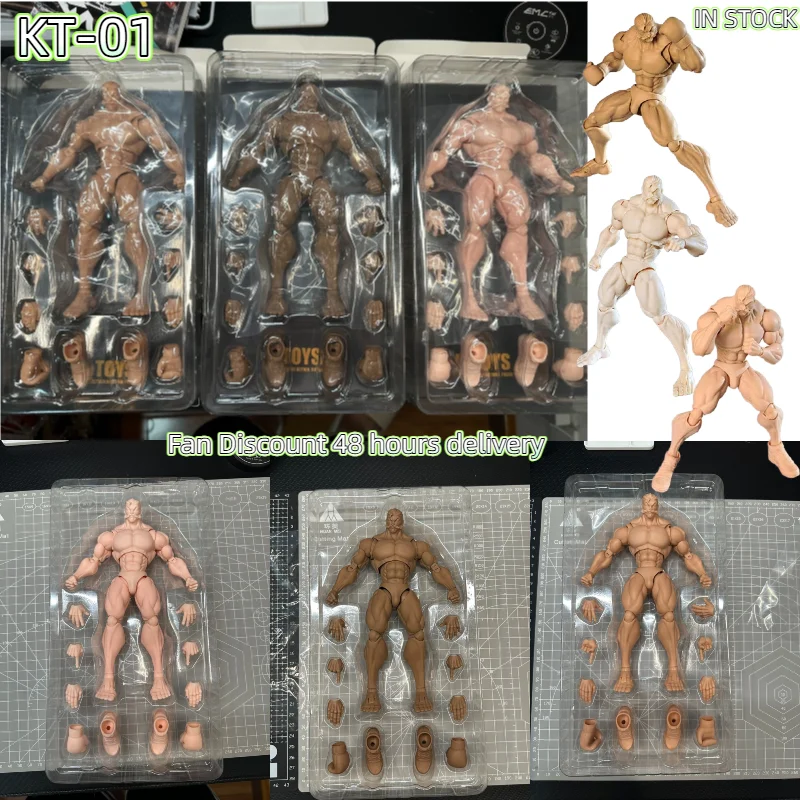 

【IN STOCK】 KT-01 KT01 Strong Muscular Male Body White Muscle Yellow Muscle Black Muscle 1/12 Movable Figure Toy Gift Collection