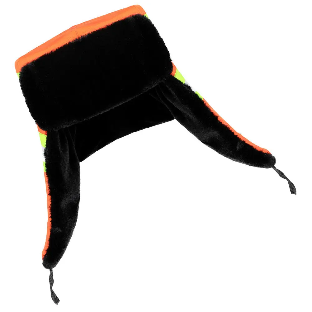Thickened Winter Sanitation Worker Hat Reflective Cloth Ear Protection Anti-Cold Safety Dust-Proof Outdoor Work Cap