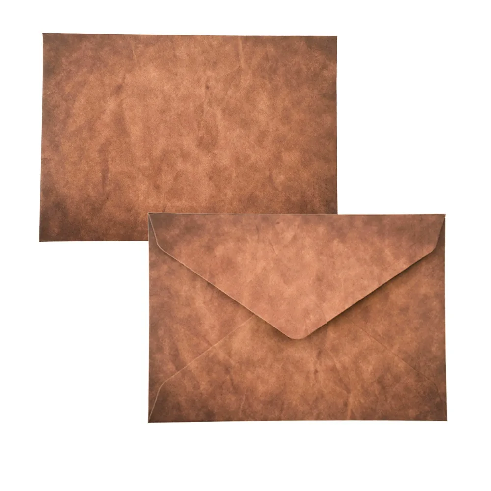 10 Stück dicke Papierumschläge mit Vintage-Muster, verdickt, Retro-Briefpapier, Hochzeitseinladung, eingeladene Geschenk-Grußkartenumschläge – Detail 6