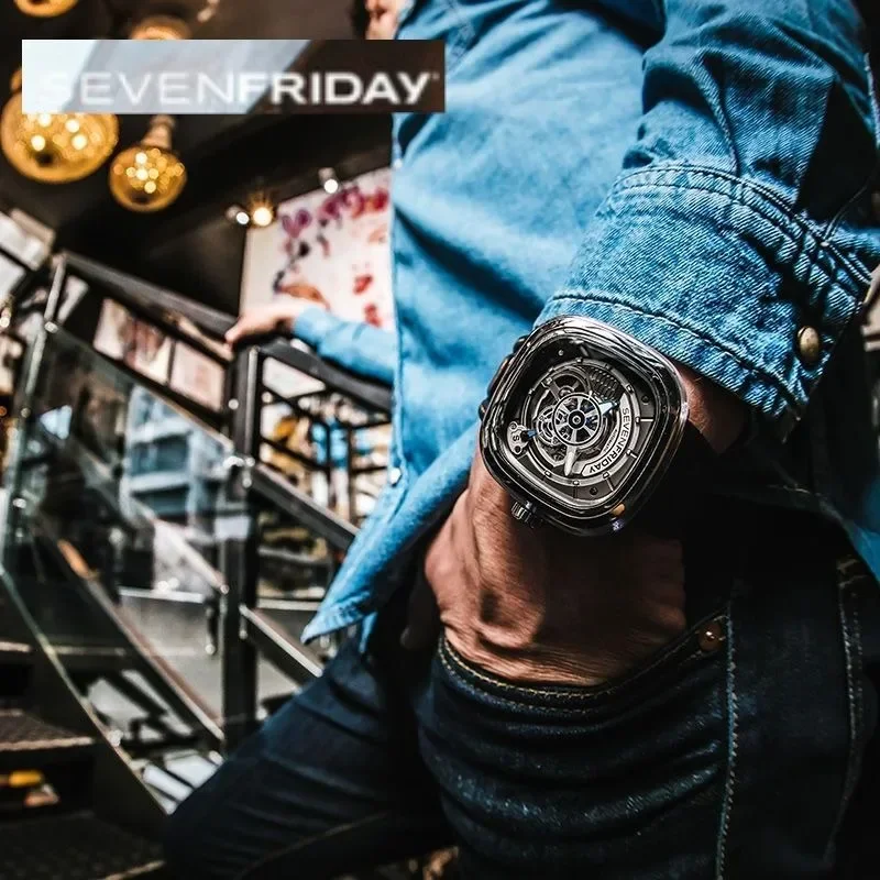 Sevebfriday-Fully Automatic Mechanical Watch for Men, S Series Waterproof Watch, Luxury Brand, New Year Gift, Fashion, S1, 03