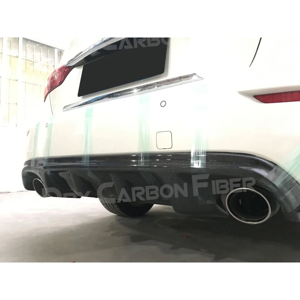 Carbon Fiber Rear Bumper Lip Diffuser Spoiler for Infiniti Q50 Q50S 2014-2017 JP Style FRP Bumper Trim Guard Tuning