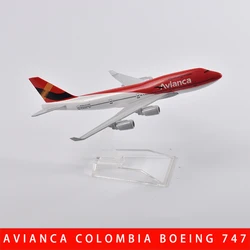JASON TUTU 16cm AVIANCA COLOMBIA B747 Airplane Model Airplane Diecast Metal 1/400 Scale Planes