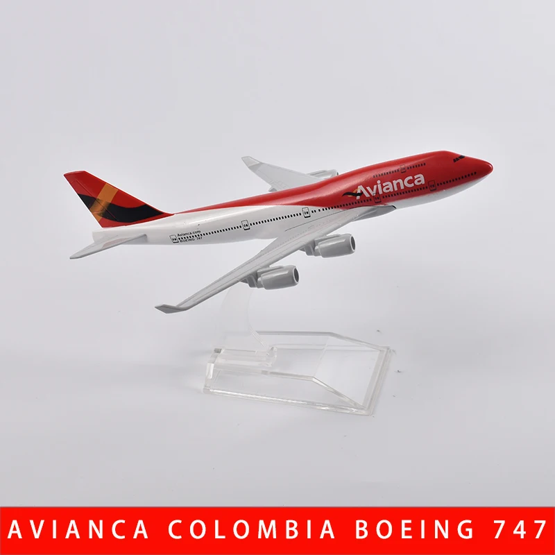 JASON TUTU 16cm AVIANCA COLOMBIA  B747 Airplane Model Airplane Diecast Metal 1/400 Scale Planes