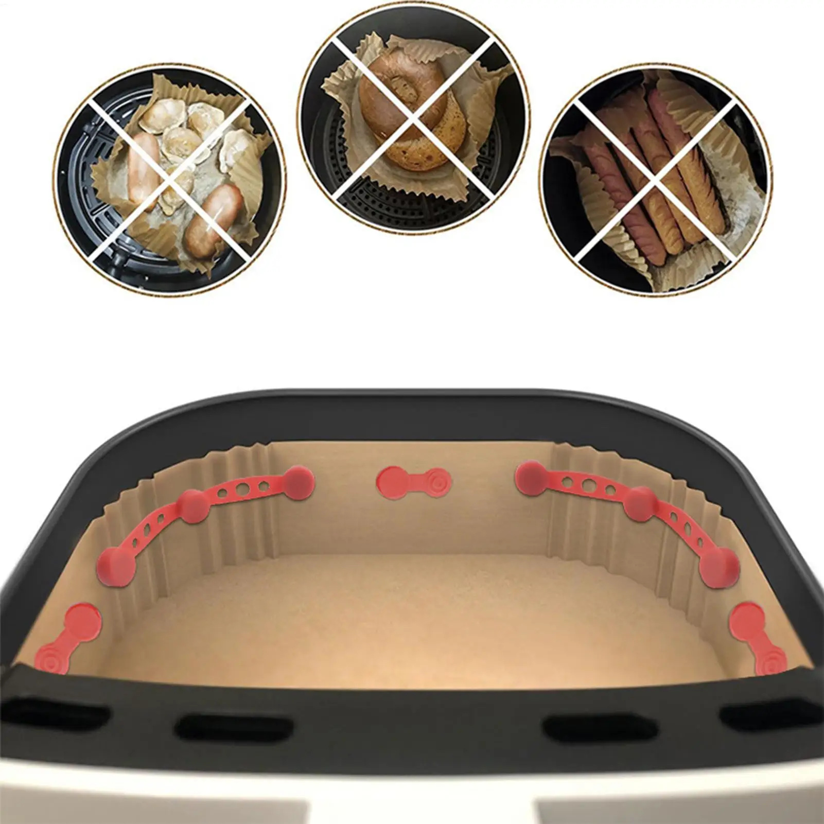 

Air Fryer Magnetic Buckle Air Fryer Magnetic Silicone Clips Air Fryer Magnet Buckle Replacement Parts for Holding Down