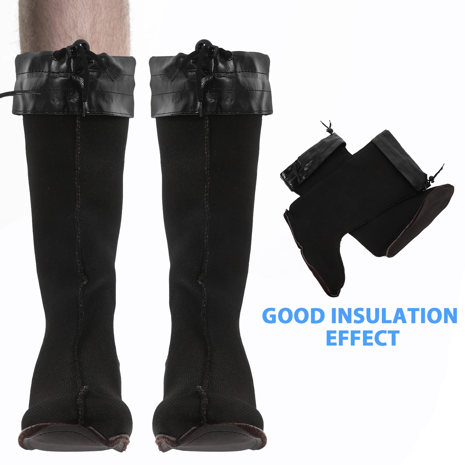 1Pair Insulated Boot Liners Warm Thick Sock Inserts Cozy Men Winter Rain Boots Cold Weather Warmth Sock Boot Liner