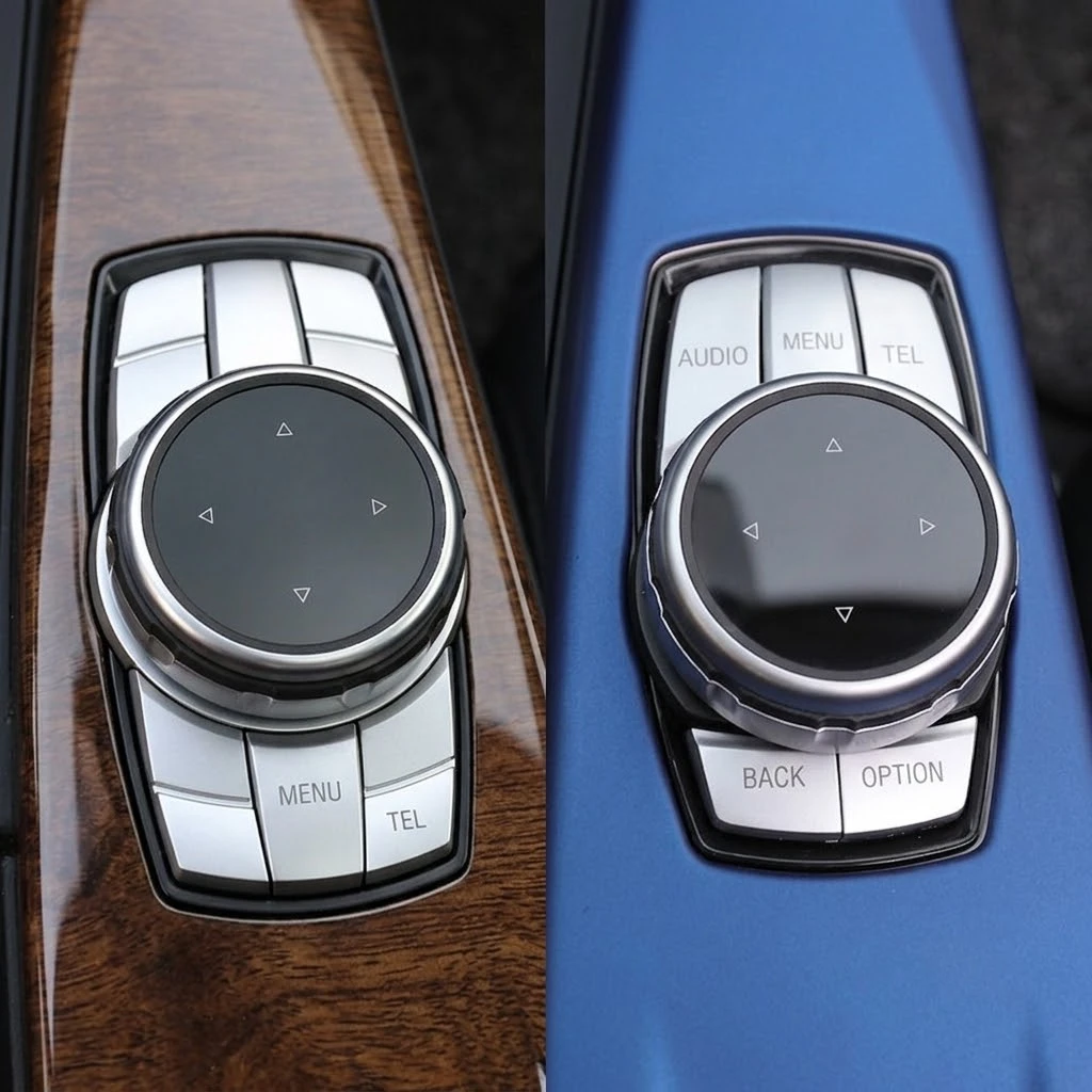 Car Multimedia iDrive Big Knob Cover Button Trim Decor Sticker for BMW 1 3 5 X1 X5 X6 E90 E60 F30 F10 F20 Interior Accessories