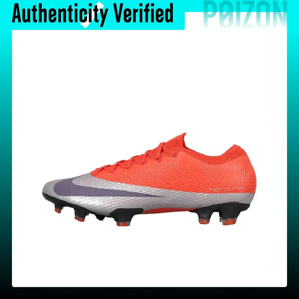 Nike Mercurial Vapor 13 FG Firm Ground Slip Resistant Lightweight Soccer Shoes Men's Bright Orange AQ4176-851