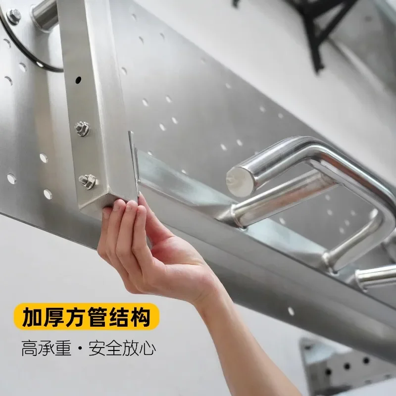 Stainless steel seven-shaped wall-mounted beam lower multi-position horizontal bar pull-up rod