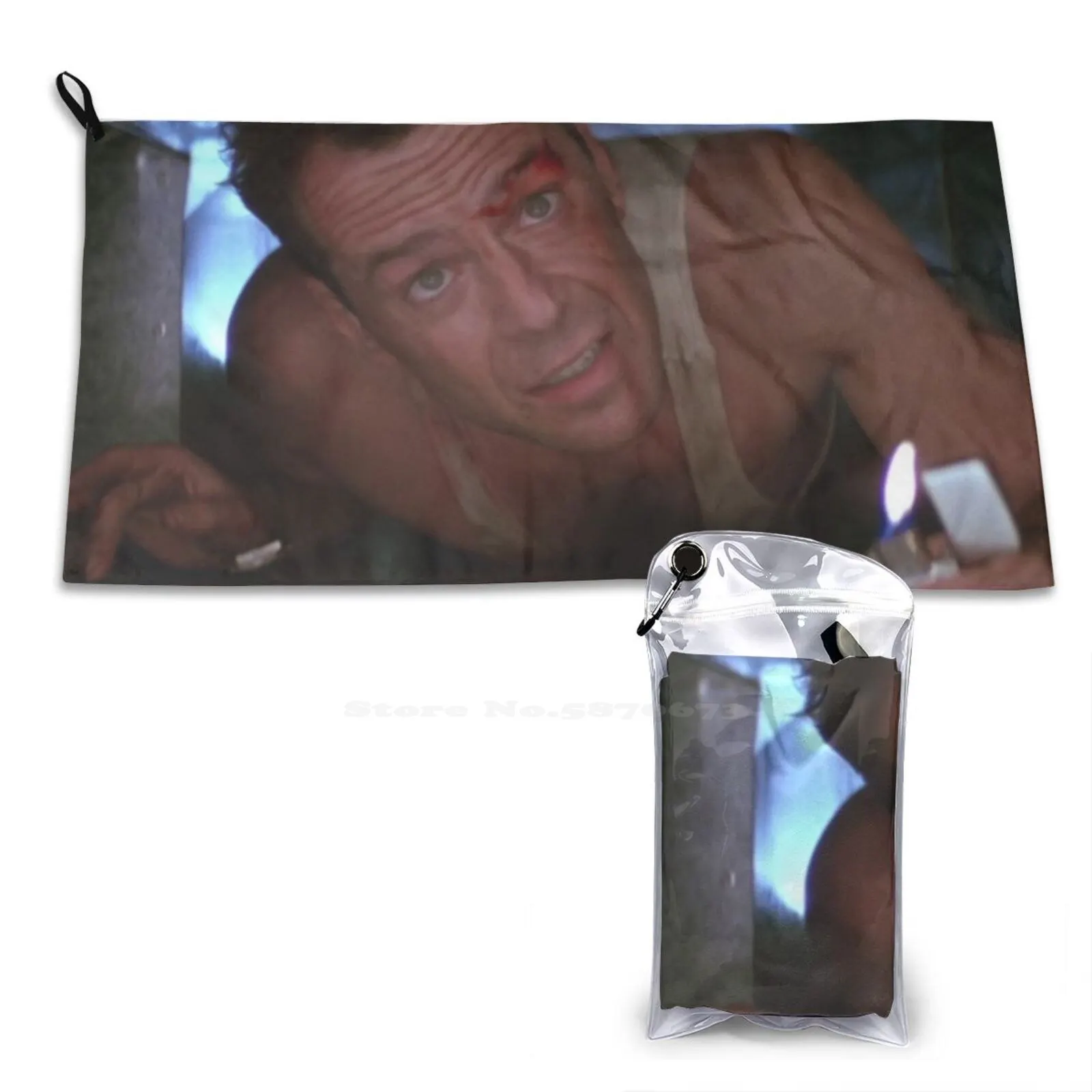 Die Hard Soft Towel Quick Dry Beach Towel Die Hard John Mc Clane Bruce Willis Mellenora