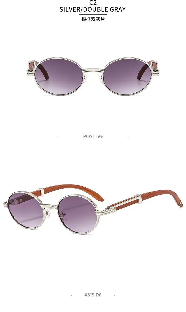 Neue Ankunft Männer Frauen Punk Sonnenbrille Unisex Mode Sonnenbrille Oval Brillen Shades Runde Sonnenbrille ﻿ Runde Sonnenbrille – Detail 9