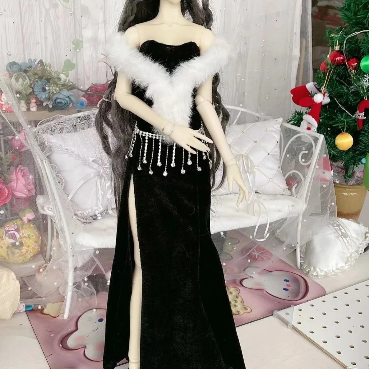 Doll clothes 1/3 Yeluoli Debisheng dress 1/4 BJD MSD skirt free shipping