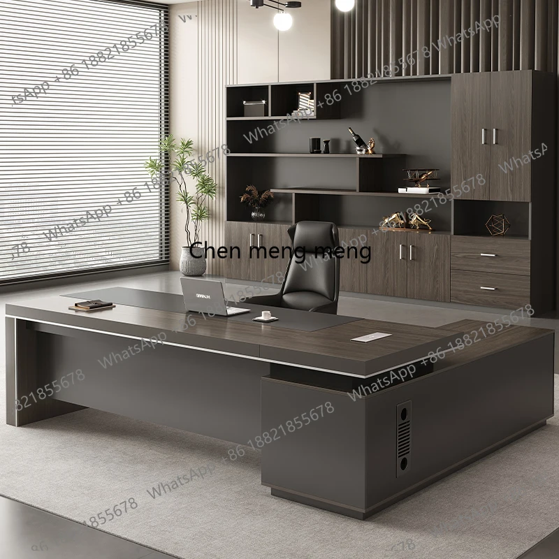 

Wooden Lshaped Office Desk Modern Computer Standing Organizers Office Desk Space Saving Escritorio Oficina Postmodern Furniture