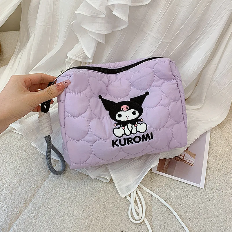 Cartoon Kuromi Katie Cat Storage Bag Large Capacity Washroom Handheld Sanrio Makeup Bag
