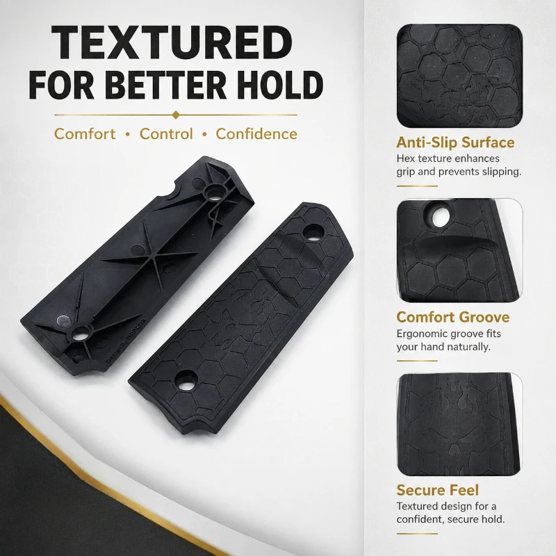Retro Engraved Nylon Grips Decorative Replacement Parts for Collectible Hobby Model