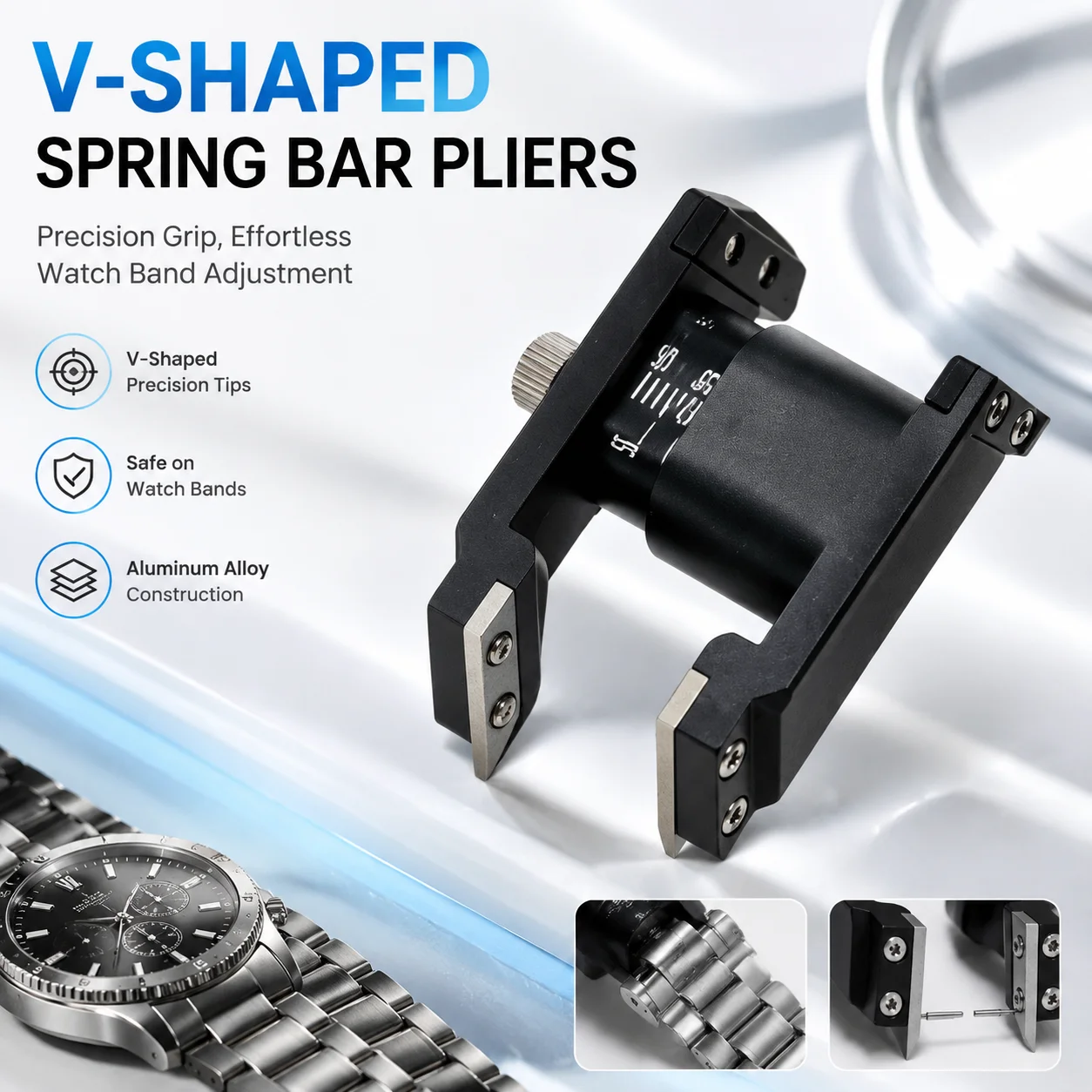 For Delugs Bracelet Removal Tool Professional Spring Bar Tool Stainless Steel Watch Strap Remover Plier for Rolex/Cartier/Omega