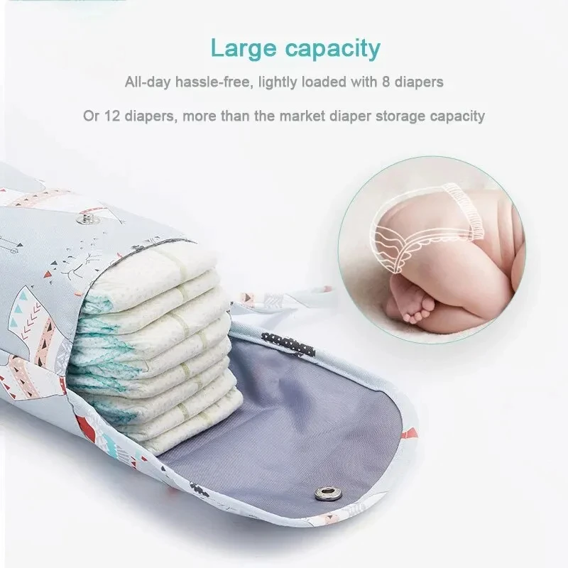 

Baby Diaper Bag Waterproof Wet Dry Pack Mummy Storage Pouch Nappy Organizer Insert Tote Purse Travel Stroller Carry Bag