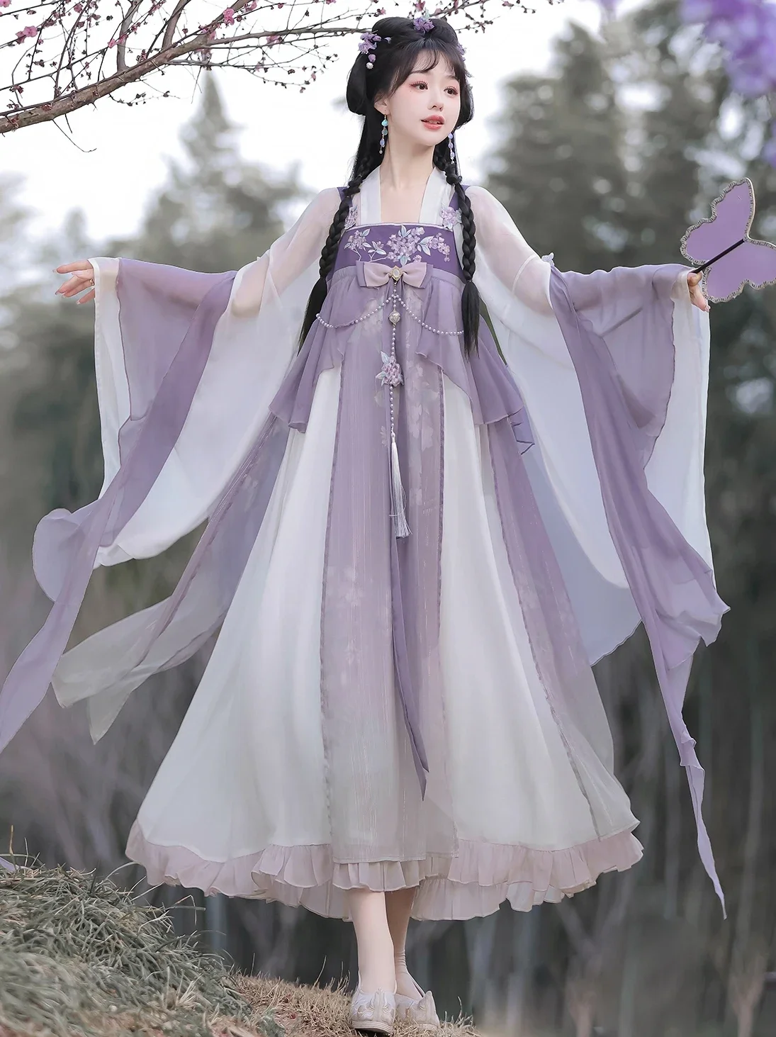 중국 스타일 한 요소 원피스 데일리 걸 개량 한푸 서스펜더 스커트, 용수철 여름 퍼포먼스 웨어, 사진 촬영, 신상