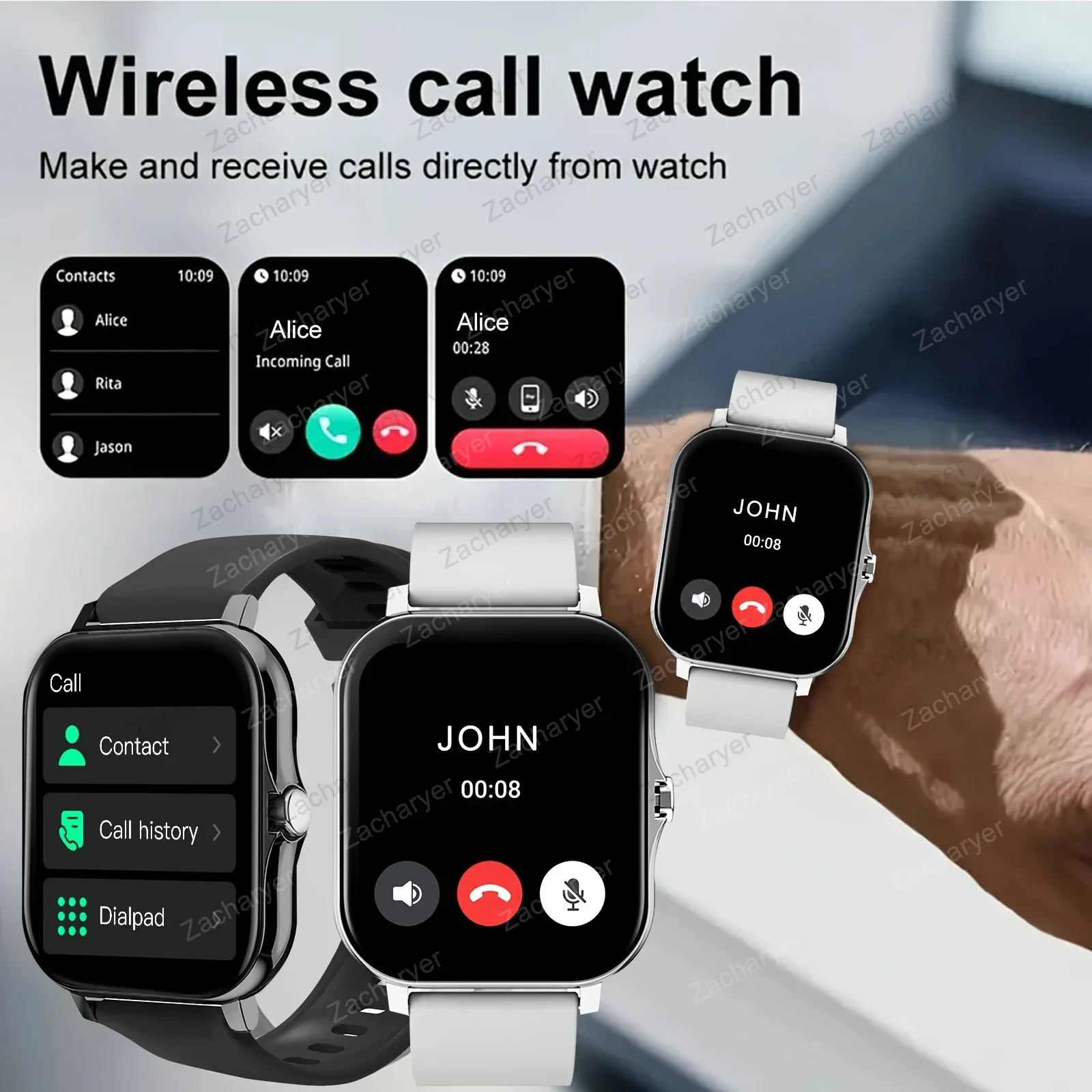 

Умные часы для фитнеса, спортивные часы на открытом воздухе, SMS-напоминание, умные часы для мужчин и женщин, совместимые с iPhone и Android