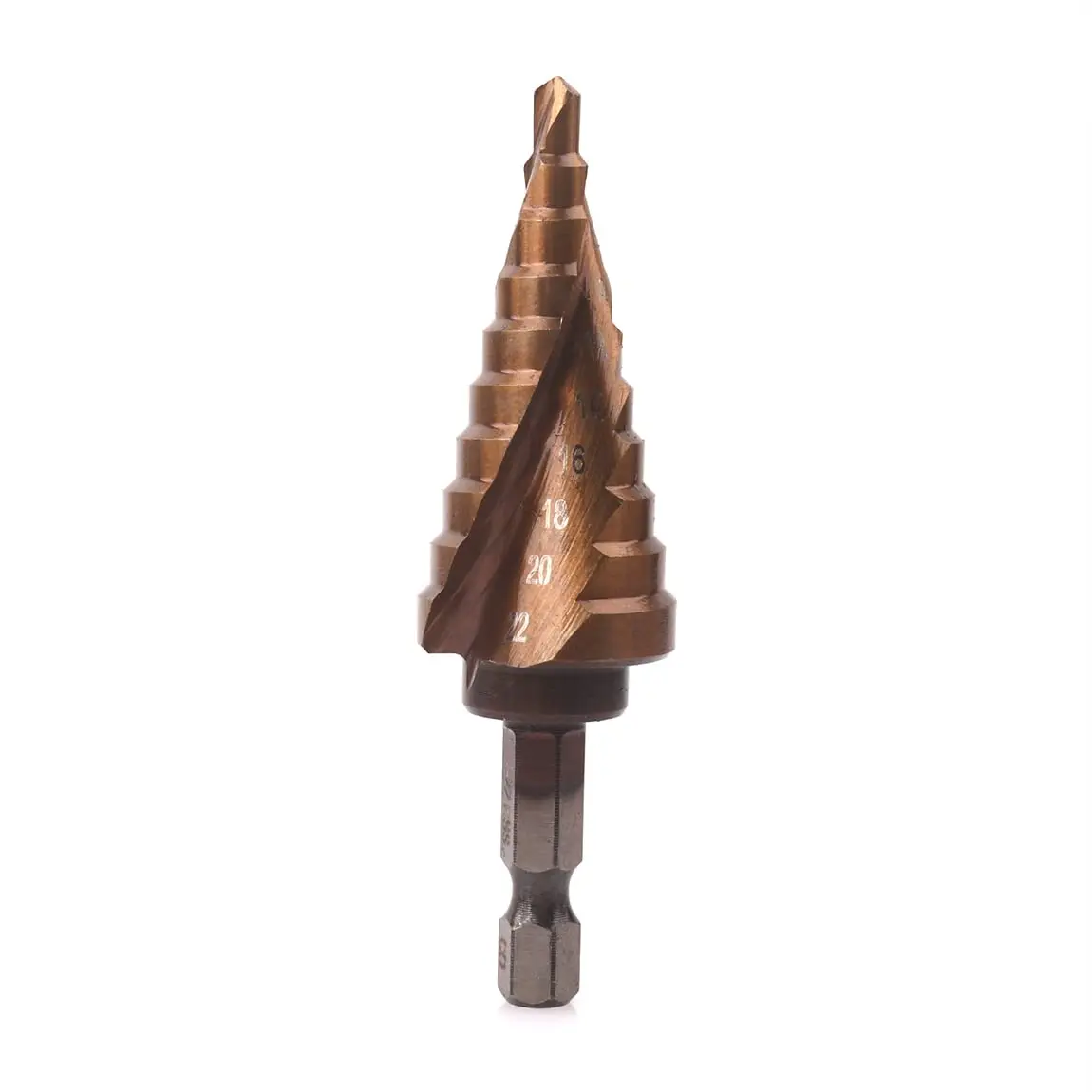 1pc M35 Step drill 5% Cobalt Step Drill 4-22mm High Speed Steel Cone Metal Drill Bit Groove Step Drill Tool