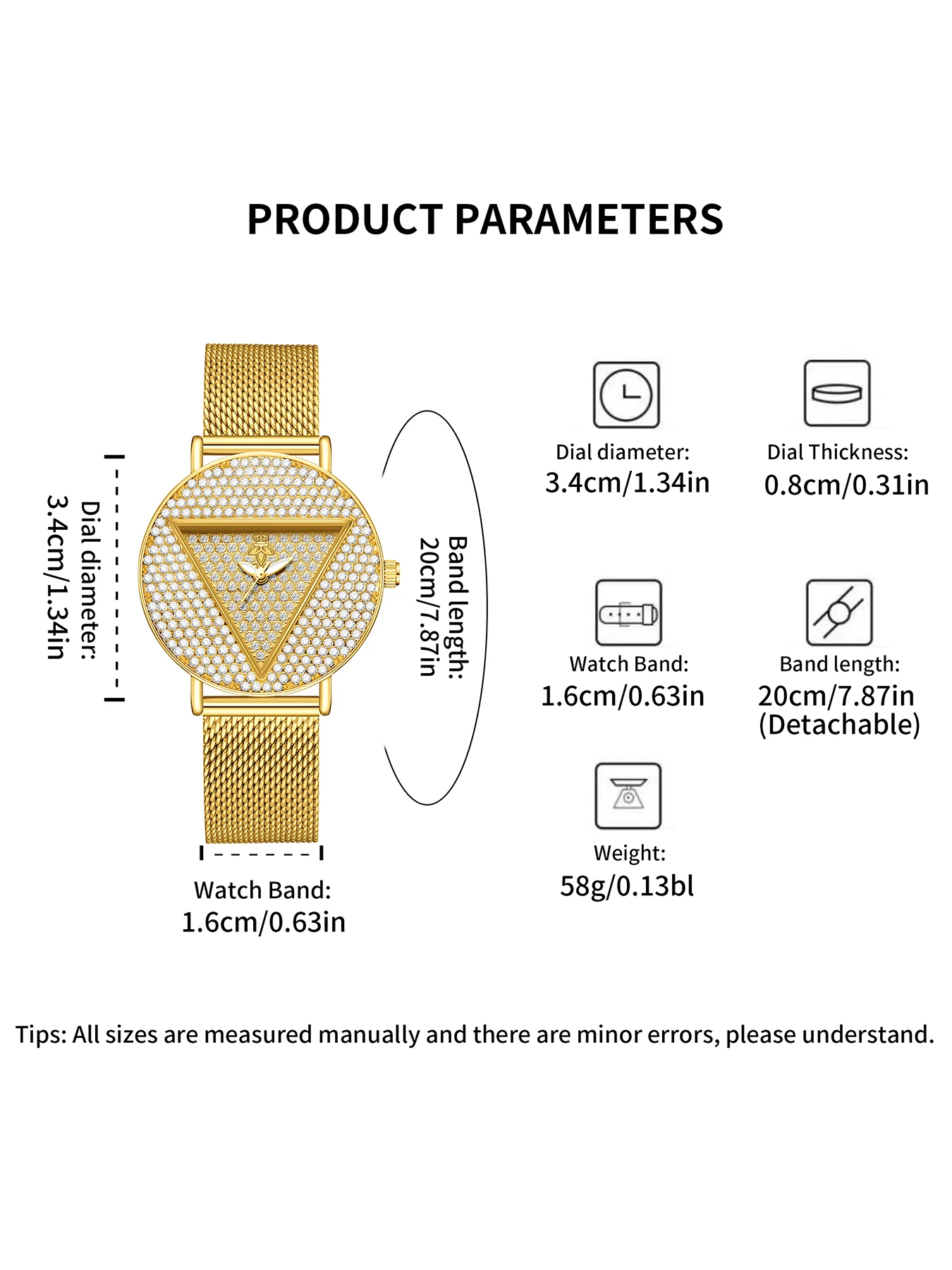 YaLaLuSi Fashionable Ladies’ Triangular-Dial, Full-Diamond-Set, Affordable Luxury and Elegant Wristwatch a Minimalist Timepiece